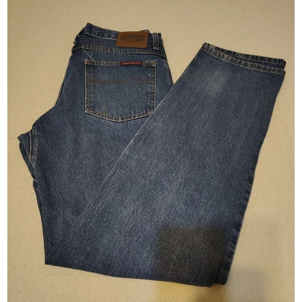Diamond Cut Regular Fit Jeans Mens Size‎ 32X34 Blue Cotton Denim Casual B